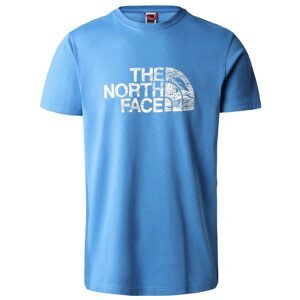 Pánské triko The North Face S/S Woodcut Dome Tee Velikost: XL / Barva: modrá