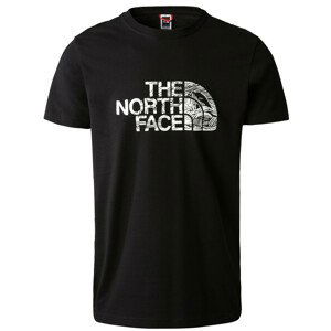 Pánské triko The North Face S/S Woodcut Dome Tee Velikost: M / Barva: černá