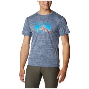 Pánské triko Columbia Zero Rules Short Sleeve Graphic Shirt Velikost: M / Barva: modrá/bíla