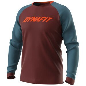 Pánské funkční triko Dynafit Ride L/S M Velikost: M / Barva: červená/modrá