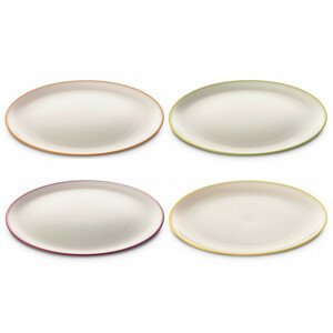 Sada talířů Omada SANALIVING DinnerPlate Set 4x Plate 24xh2cm Barva: bílá
