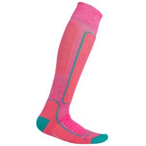 Dámské podkolenky Icebreaker W Ski+ Medium OTC Velikost ponožek: 38-40 / Barva: růžová/zelená