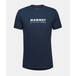 Pánské triko Mammut Core T-Shirt Men Logo Velikost: L / Barva: tmavě modrá