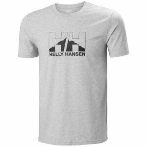 Pánské triko Helly Hansen Nord Graphic T-Shirt Velikost: XXL / Barva: světle šedá