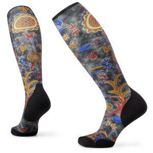 Lyžařské ponožky Smartwool W Ski Tc Royal Floral Print Otc Velikost ponožek: 34-37 / Barva: černá/modrá