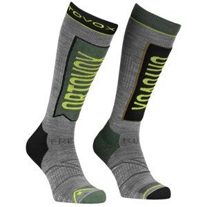 Pánské ponožky Ortovox Free Ride Long Socks M Velikost ponožek: 42-44 / Barva: šedá/žlutá