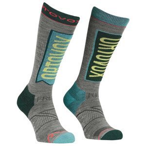 Dámské ponožky Ortovox Free Ride Long Socks W Velikost ponožek: 42-44 / Barva: modrá