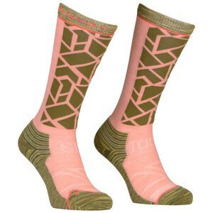 Dámské podkolenky Ortovox Ski Tour Comp Long Socks W Velikost ponožek: 39-41 / Barva: růžová