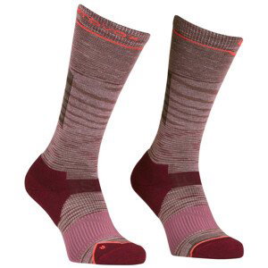 Dámské ponožky Ortovox Ski Tour Lt Comp Long Socks W Velikost ponožek: 39-41 / Barva: růžová
