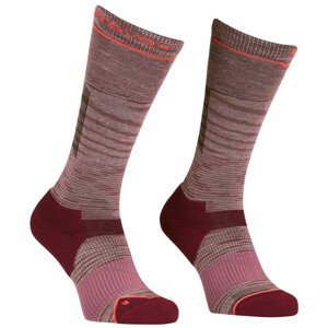 Dámské ponožky Ortovox Ski Tour Lt Comp Long Socks W Velikost ponožek: 35-38 / Barva: růžová