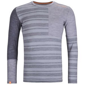 Pánské funkční triko Ortovox 185 Rock'N'Wool Long Sleeve M Velikost: XL / Barva: šedá