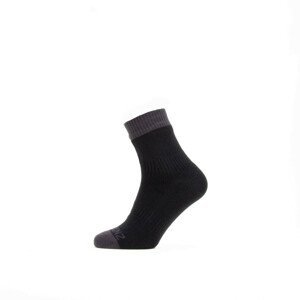 Nepromokavé ponožky SealSkinz Wretham Velikost ponožek: 39-42 / Barva: černá/šedá