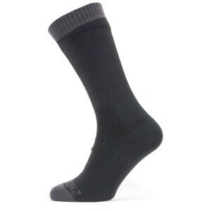 Nepromokavé ponožky SealSkinz Wiveton Velikost ponožek: 39-42 / Barva: černá/šedá