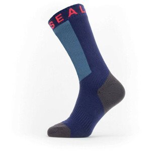 Nepromokavé ponožky SealSkinz Scoulton Velikost ponožek: 39-42 / Barva: modrá/červená