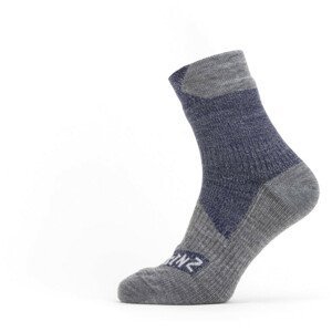 Nepromokavé ponožky SealSkinz Bircham Velikost ponožek: 39-42 / Barva: šedá/modrá