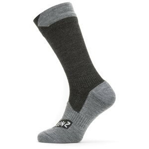 Nepromokavé ponožky SealSkinz Raynham Velikost ponožek: 39-42 / Barva: černá/šedá