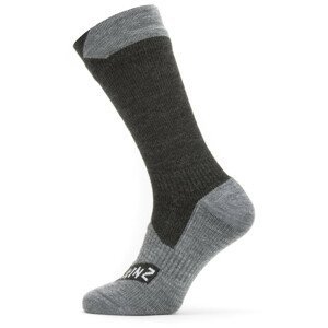 Nepromokavé ponožky SealSkinz Raynham Velikost ponožek: 43-46 / Barva: černá/šedá