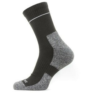 Nepromokavé ponožky SealSkinz Morston Velikost ponožek: 39-42 / Barva: černá/šedá