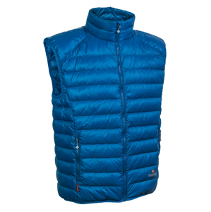 Pánská péřová vesta Warmpeace Drake Velikost: L / Barva: modrá