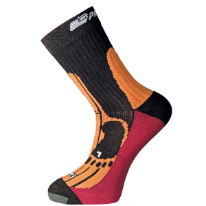 Ponožky Progress 8MB Merino Barva: černá/oranžová / Velikost: 39-42 (6-8)