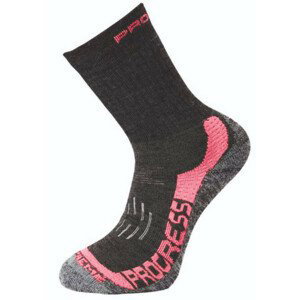 Ponožky Progress XTR 8MR X-Treme Merino Velikost ponožek: 35-38 / Barva: šedá/růžová