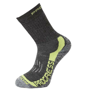 Ponožky Progress XTR 8MR X-Treme Merino Velikost ponožek: 39-42 / Barva:tmavě šedá/zelená