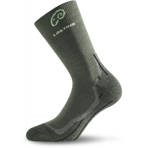 Ponožky Lasting WHI Velikost ponožek: 42-45 (L) / Barva: šedo-zelená
