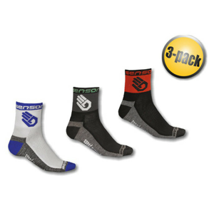 Ponožky Sensor Race Lite Ruka 3 pack Velikost ponožek (EU): 43-46 (9-11) / Barva: modrá/černá/červená
