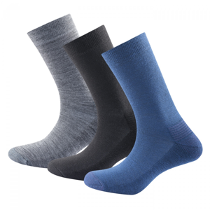 Ponožky Devold Daily Medium Sock 3PK Velikost: 41-46 / Barva: modrá