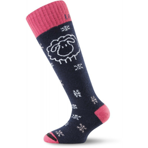 Dětské ponožky Lasting Ponožky SJW Velikost ponožek: 34-37 (S) / Barva: černá/červená