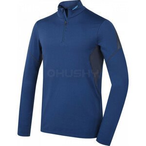 Pánské funkční triko Husky Active Winter zip dl.rukáv Velikost: M / Barva: modrá