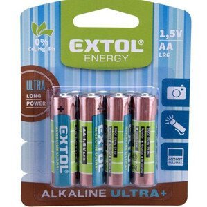 Baterie Extol AA Ultra+ 4 ks