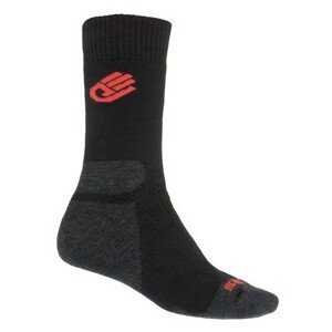 Ponožky Sensor Expedition Merino Wool Velikost ponožek: 35-38 (3-5) / Barva: černá/červená