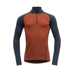 Pánský rolák Devold Duo Active Man Zip Neck Velikost: L / Barva: modrá/oranžová