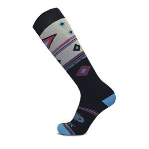 Podkolenky Sherpax Aiger vzor Velikost ponožek: 39-42 / Barva: černá/modrá