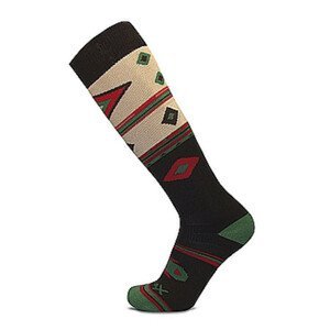 Podkolenky SHERPAX Aiger vzor Velikost ponožek: 39-42 / Barva: černá/zelená
