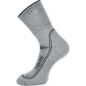 Ponožky Silvini Merino Lattari UA904 Velikost ponožek: 42-44 / Barva: šedá/černá
