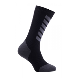 Nepromokavé ponožky SealSkinz MTB Mid Mid with Hydrostop Velikost ponožek: 47-49 (XL) / Barva: černá