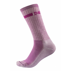 Dámské ponožky Devold Outdoor Medium Sock Velikost ponožek: 35-37 / Barva: růžová