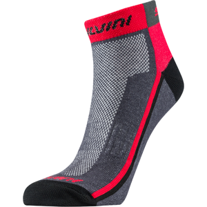 Cyklistické ponožky Silvini Plima UA622 Velikost ponožek: 42-44 / Barva: šedá/červená