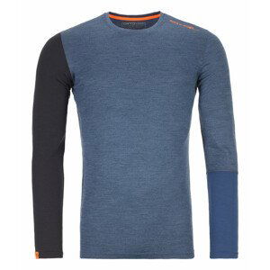 Pánské triko Ortovox 185 Rock'n'Wool Long Sleeve M Velikost: XL / Barva: tmavě modrá