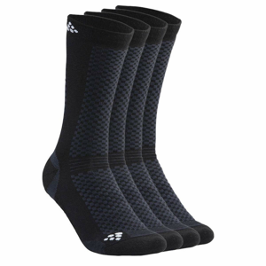 Ponožky Craft Warm 2-pack Velikost ponožek: 40-42 / Barva: černá