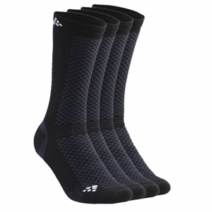 Ponožky Craft Warm 2-pack Velikost ponožek: 43-45 / Barva: černá