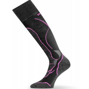 Podkolenky Lasting STW Velikost ponožek: 42-45 / Barva: černá/růžová