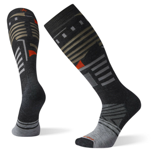Podkolenky Smartwool PhD Ski Medium Pattern Velikost ponožek: 38-41 / Barva: černá/šedá
