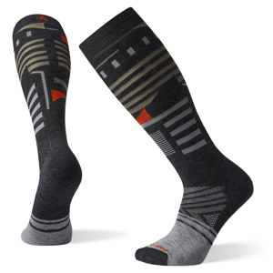 Podkolenky Smartwool PhD Ski Medium Pattern Velikost ponožek: 42-45 / Barva: černá/šedá