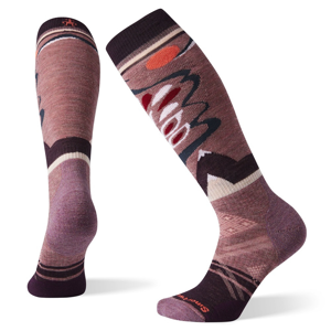 Dámské podkolenky Smartwool Phd Ski Medium Pattern Women`s Velikost ponožek: 34-37 / Barva: růžová