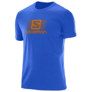 Pánské triko Salomon Blend Logo SS Tee M Velikost: XXL / Barva: modrá