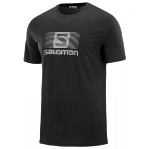 Pánské triko Salomon Blend Logo SS Tee M Velikost: L / Barva: černá