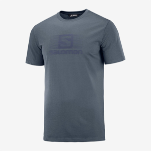 Pánské triko Salomon Blend Logo SS Tee M Velikost: S / Barva: šedá